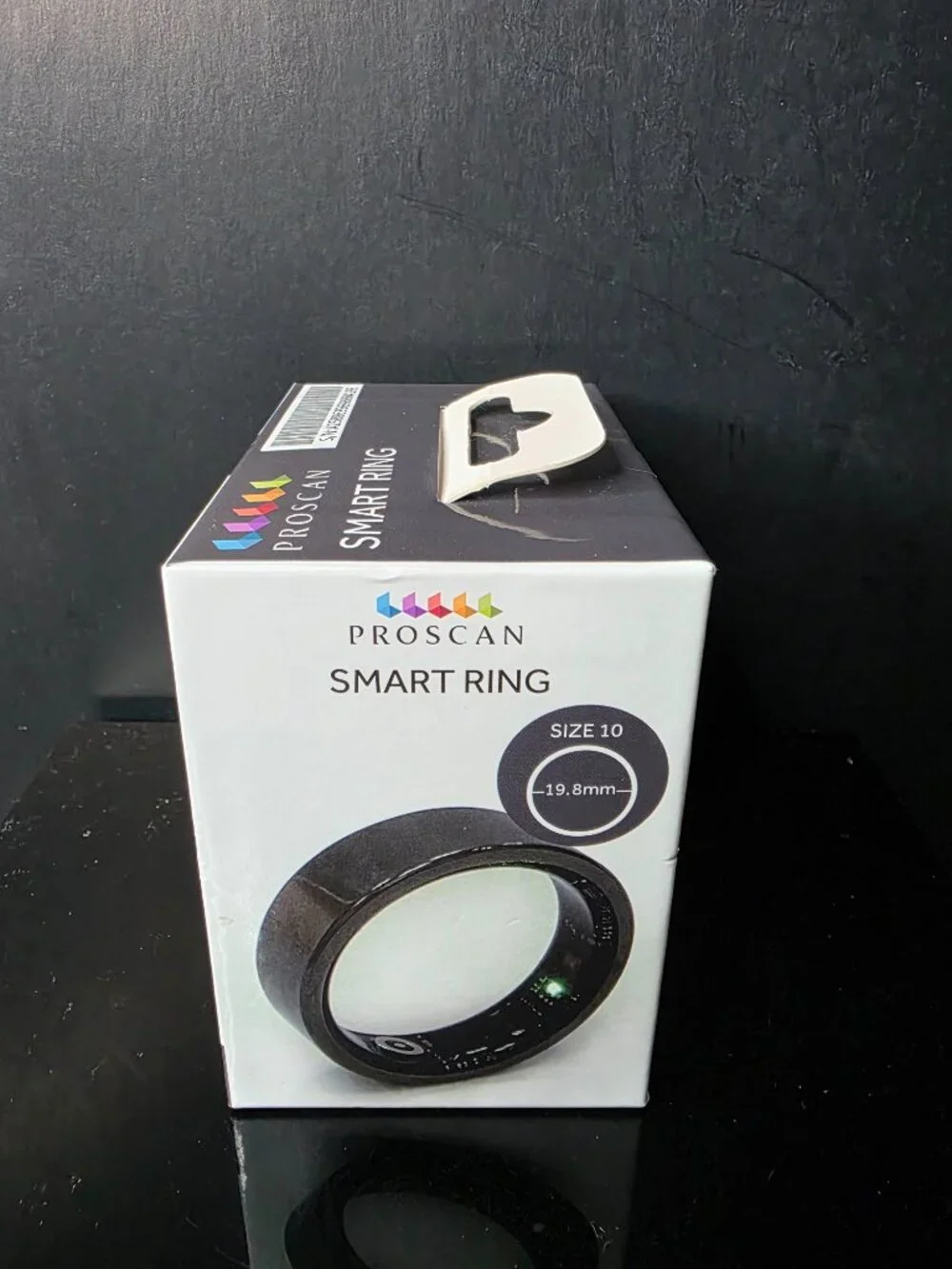 Proscan Smart Ring Titanium Size 10 Fitness Tracker Heart Rate Monitor NEW